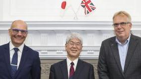 Andy White (left) with Masanori Koguchi, President of the Japan Atomic Energy Agency, and Professor Paul Howarth, Chief Executive Officer of National Nuclear Laboratory.