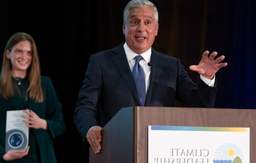 Steve Demetriou speaking at Climate Leadership Awards 2023